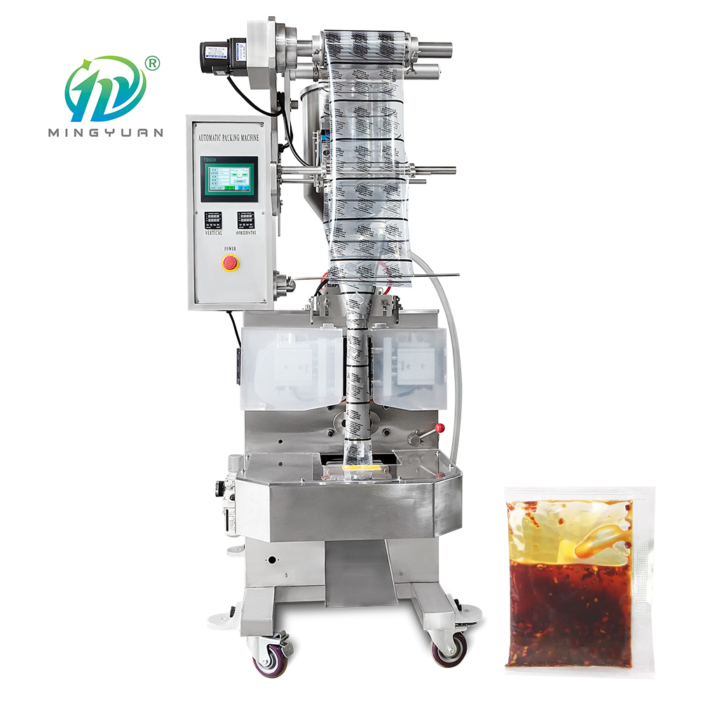 PLC Control Ketchup Pouch Spices Sauce Packaging Machine 25-40bags/Min