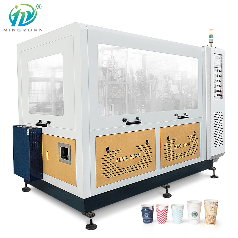 Paper Coffee Cup Forming Machine Supplier Gear Drive Ultrasonic Heater High Speed